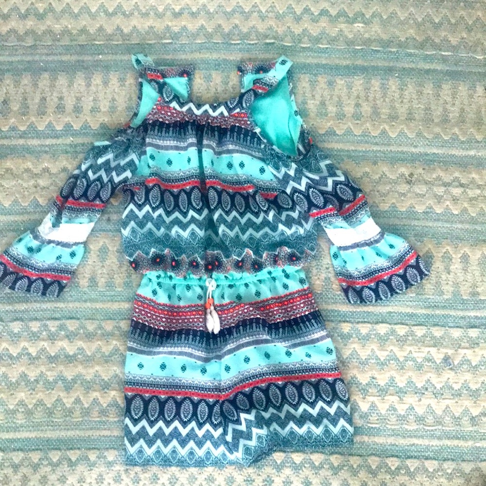 Cute Patterned Kids Romper